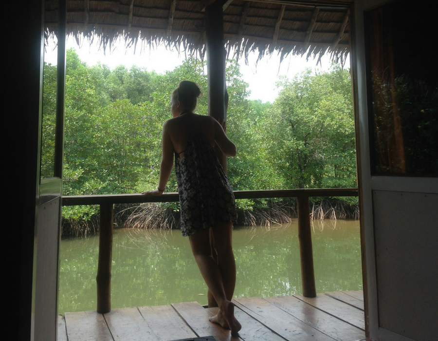 Our little riverfront bungalow in Sihanoukville, Cambodia