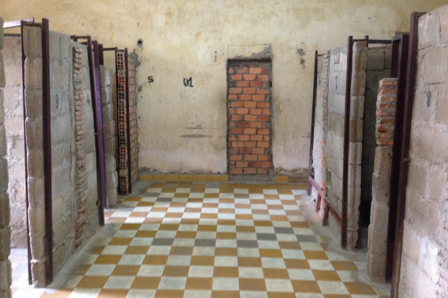 Just a few of the cells in Tuol Sleng Prison, Phnom Penh, Cambodia