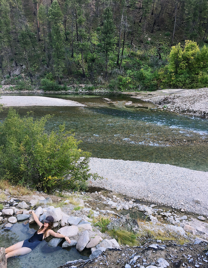 Relaxing in Pine Flats Natural Hot Springs