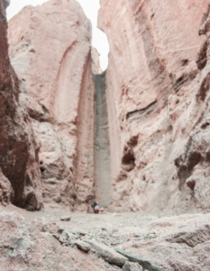 The dry waterfall along the Natural Bridge Trail