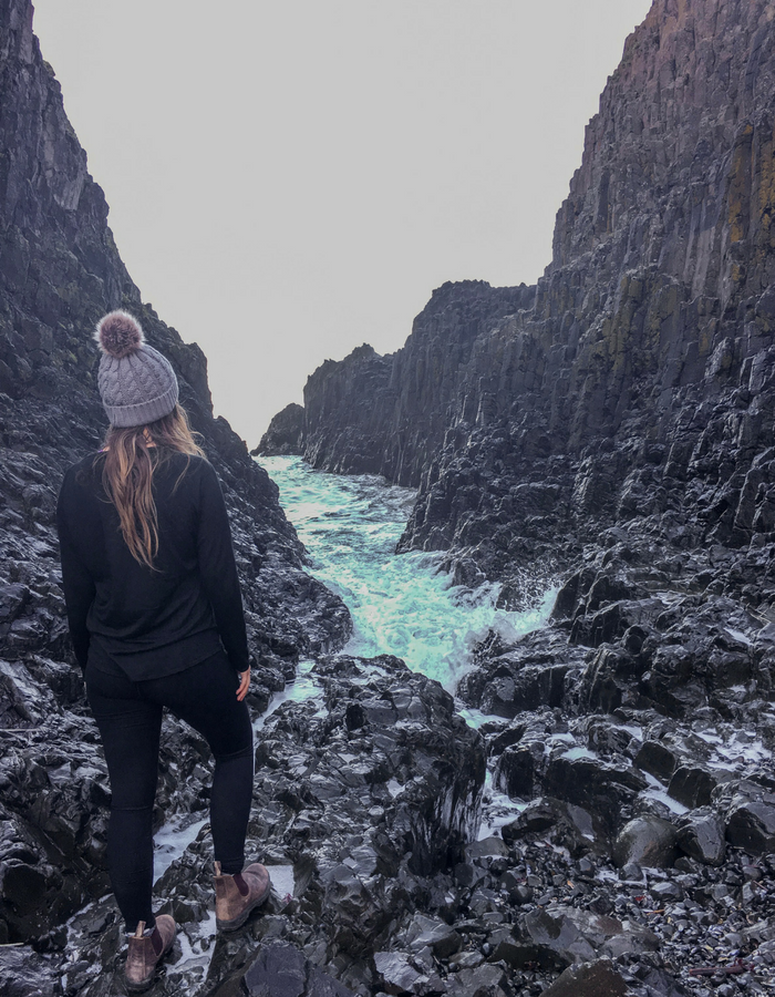 A hidden sea canyon near Seal Rock on the Oregon Coast