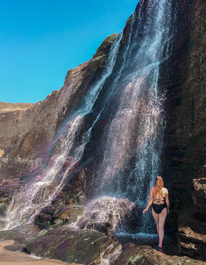 Walking up to Alamere Falls - 1 of 2 tidefalls in California