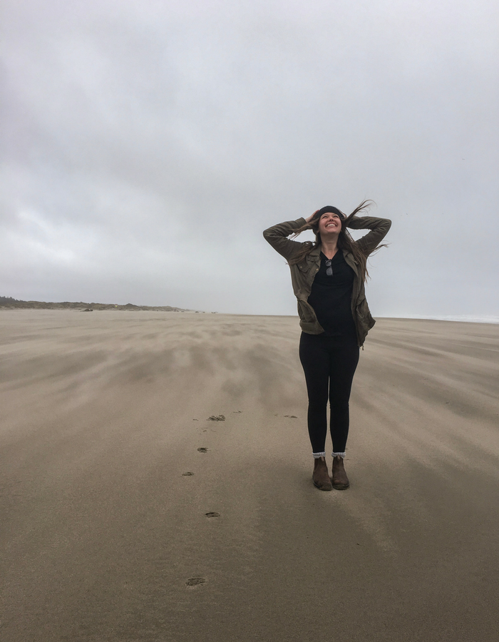 A windy day at Bandon Dunes State Park, Oregon Coast