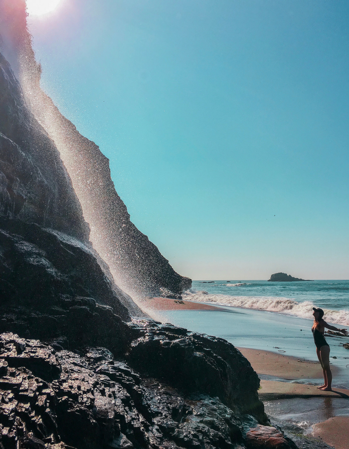 Basking in the mist of Alamere Falls