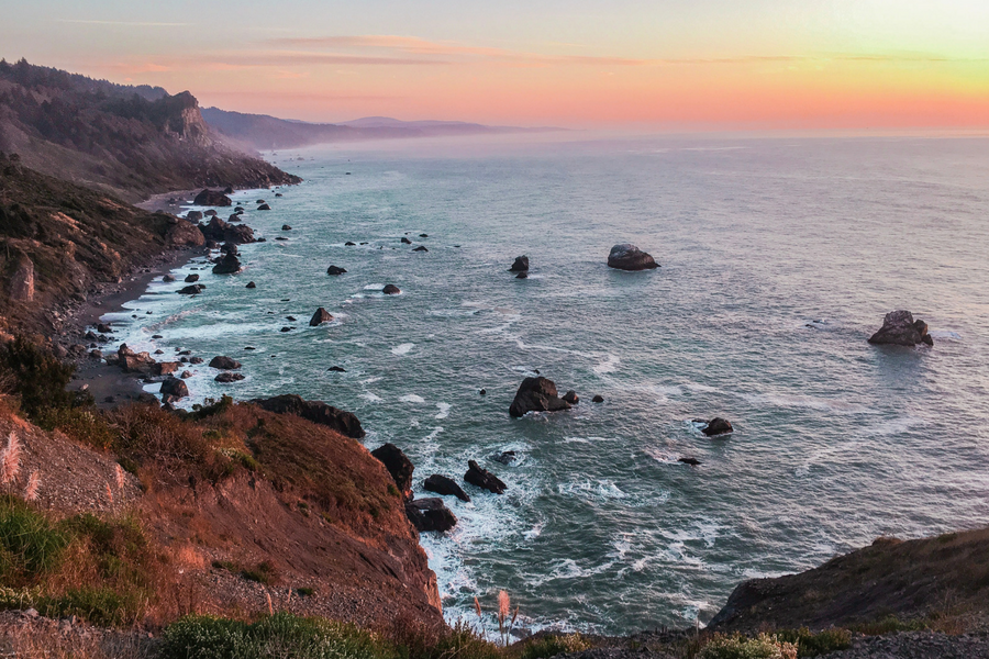 The view from High Bluff Overlook - the best overlook in the Redwoods National Park