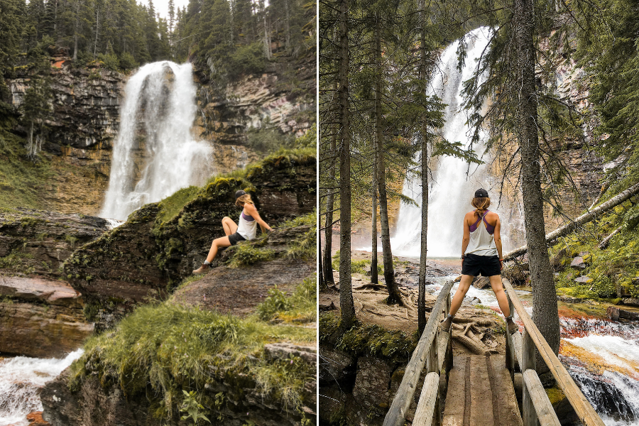 Lightweight summer clothes and hiking boots while hiking + camping in Montana's beautiful Glacier National Park