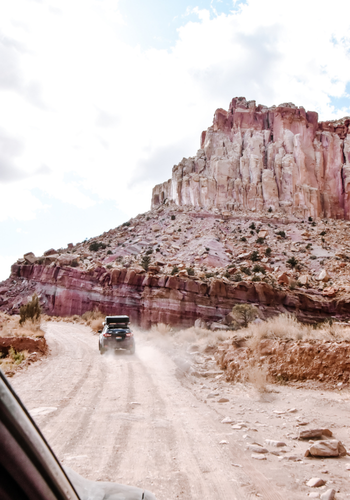 Capitol Gorge scenic drive (after it turns into a dirt / gravel road) is a must see during your one day vaca to Capitol Reef