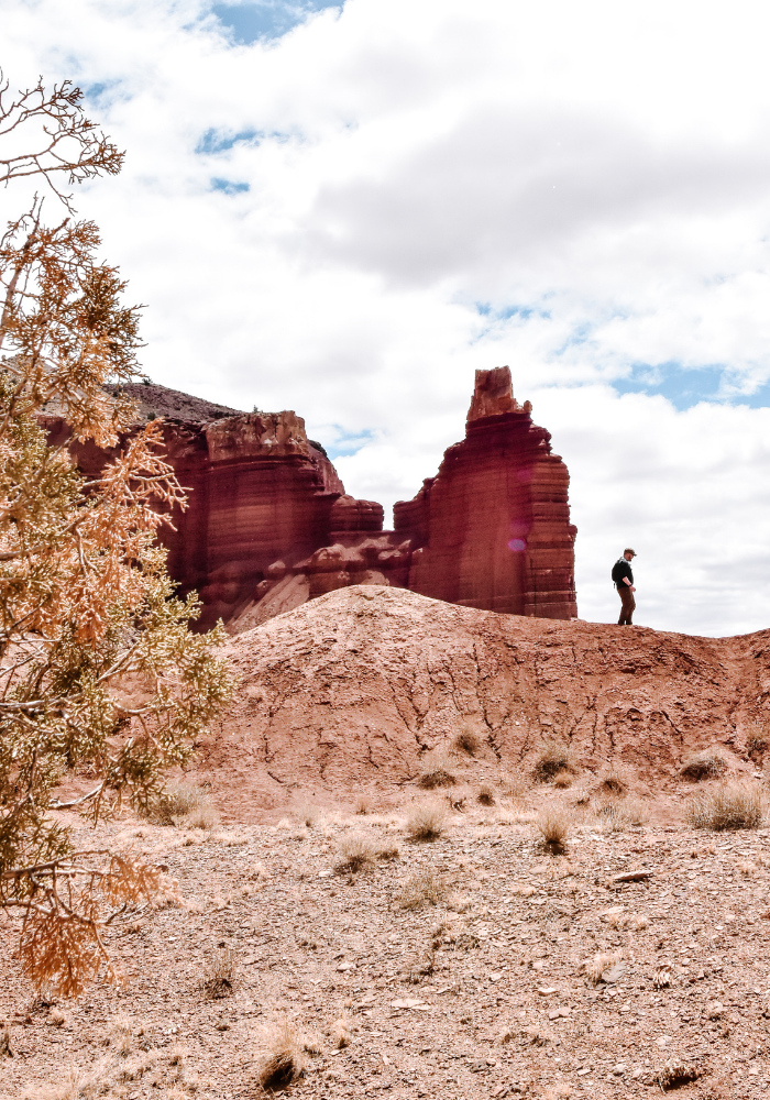 Chimney Rock Trail is the first stop on your one day Capitol Reef National Park itinerary